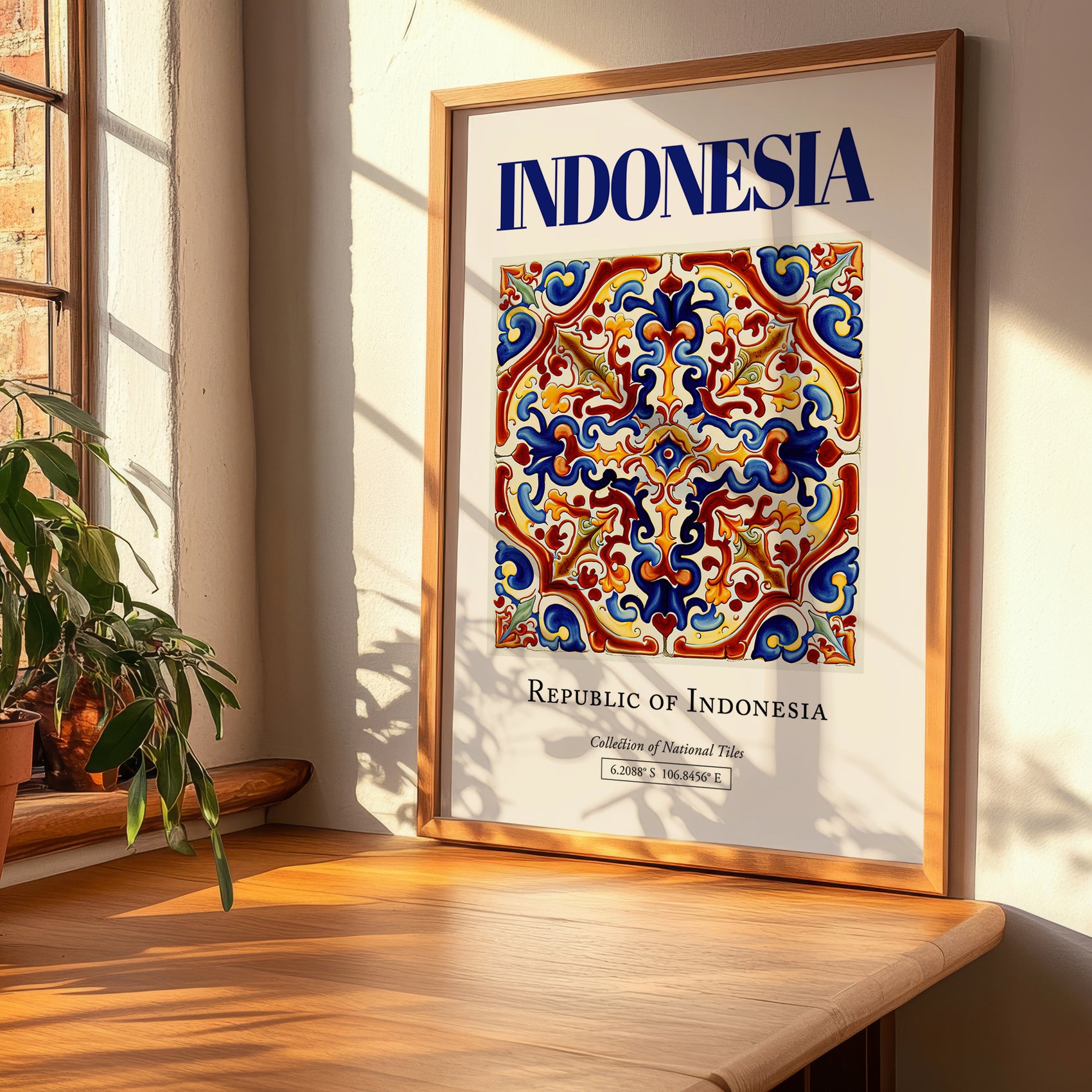 Indonesia, Indonesia – Travel Memories Wall Print, clean layout with no caption