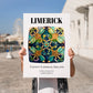 Limerick, Ireland – Travel Wall Decor, no-text version framed in wood