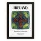 Ireland, Ireland – Travel Poster, in sleek black frame