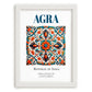 Agra, India – Travel Print, placed in minimal white frame