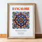 Bangalore, India – Travel Wall Decor, in wooden frame leaning on the floor