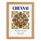 Chennai, India – Travel Wall Decor, set in oak frame