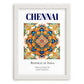 Chennai, India – Travel Wall Decor, placed in minimal white frame