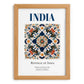 India, India – Travel Poster, set in oak frame