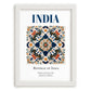 India, India – Travel Poster, placed in minimal white frame