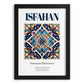 Isfahan, Iran – Vintage Travel Poster, in sleek black frame