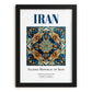 Iran, Iran – World Heritage Travel Poster, in sleek black frame