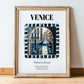 Venice, Italy – Travel Print, in wooden frame leaning on the floor