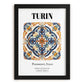 Turin, Italy – Travel Wall Decor, in sleek black frame