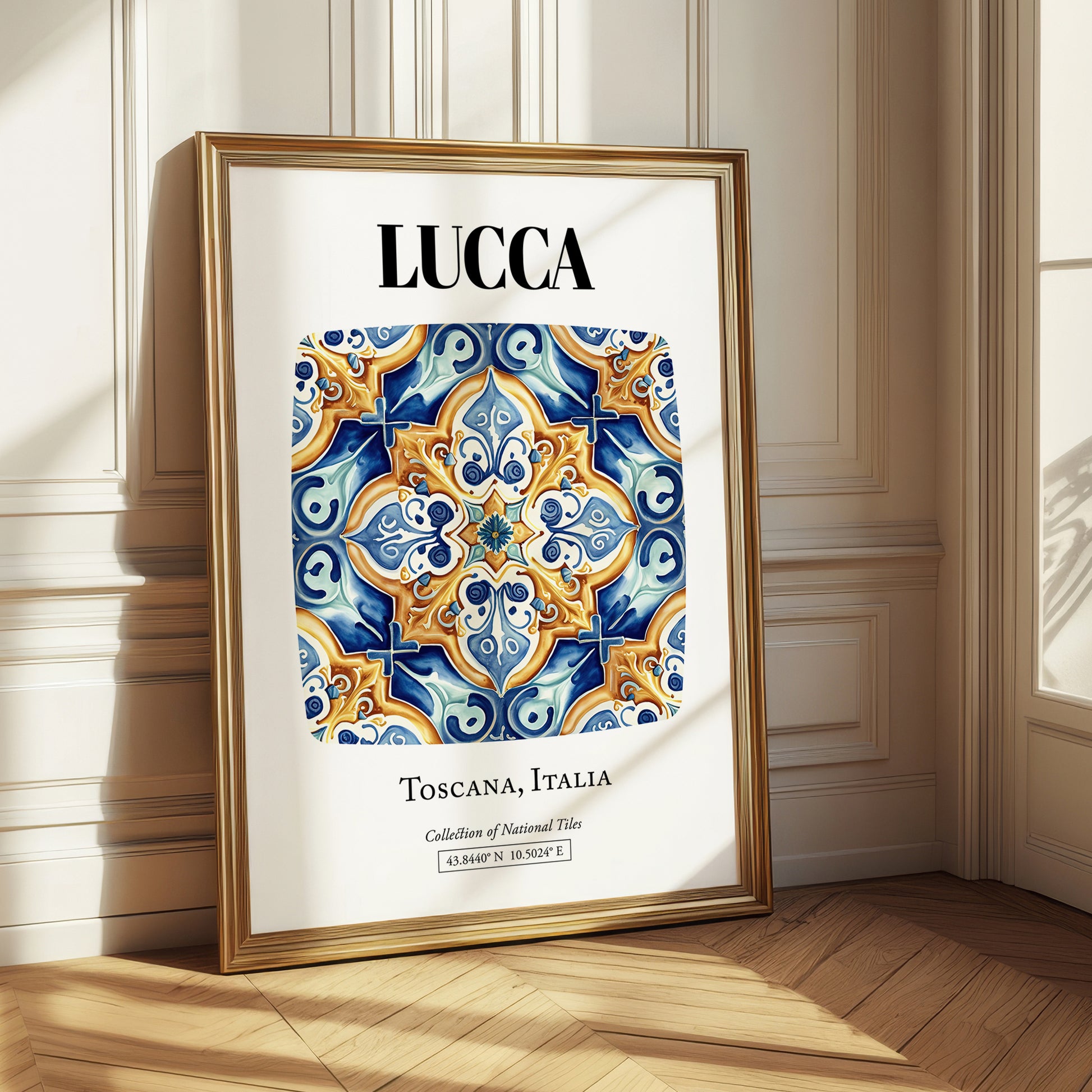 Lucca, Italy – Travel Poster, styled in a charming Paris street view