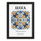 Lucca, Italy – Travel Poster, in sleek black frame
