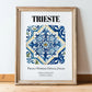 Trieste, Italy – Cultural Heritage Wall Art, in wooden frame leaning on the floor