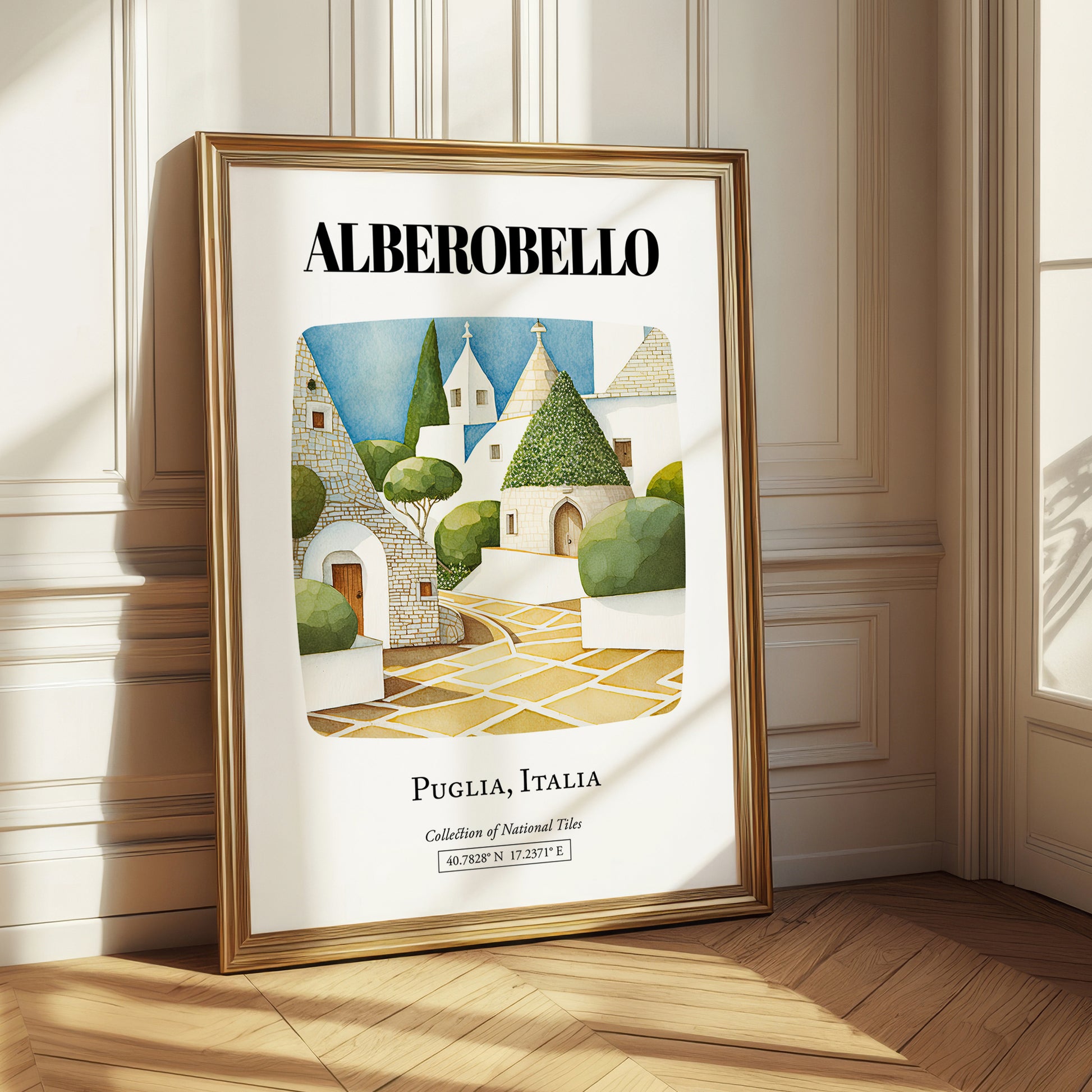 Alberobello, Italy – Cityscape Wall Art, styled in a charming Paris street view