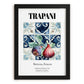 Trapani, Italy – Travel Poster, in sleek black frame