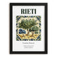Rieti, Italy – Travel Poster, in sleek black frame