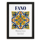 Fano, Italy – Travel Print, in sleek black frame