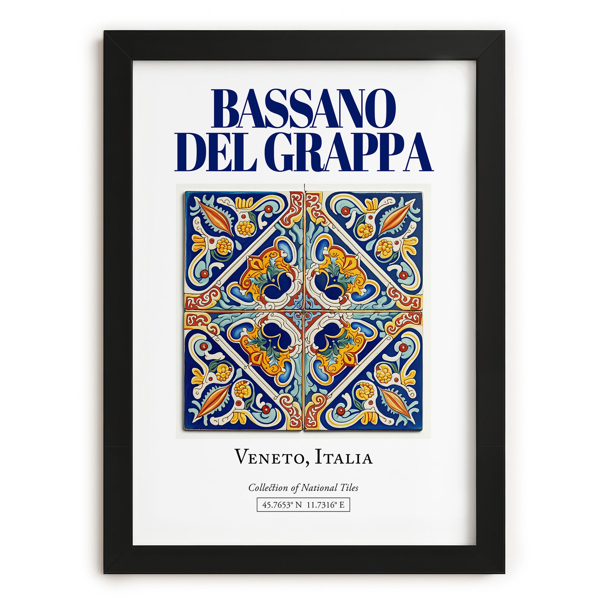 Bassano del Grappa, Italy – Cultural Heritage Wall Art, in sleek black frame