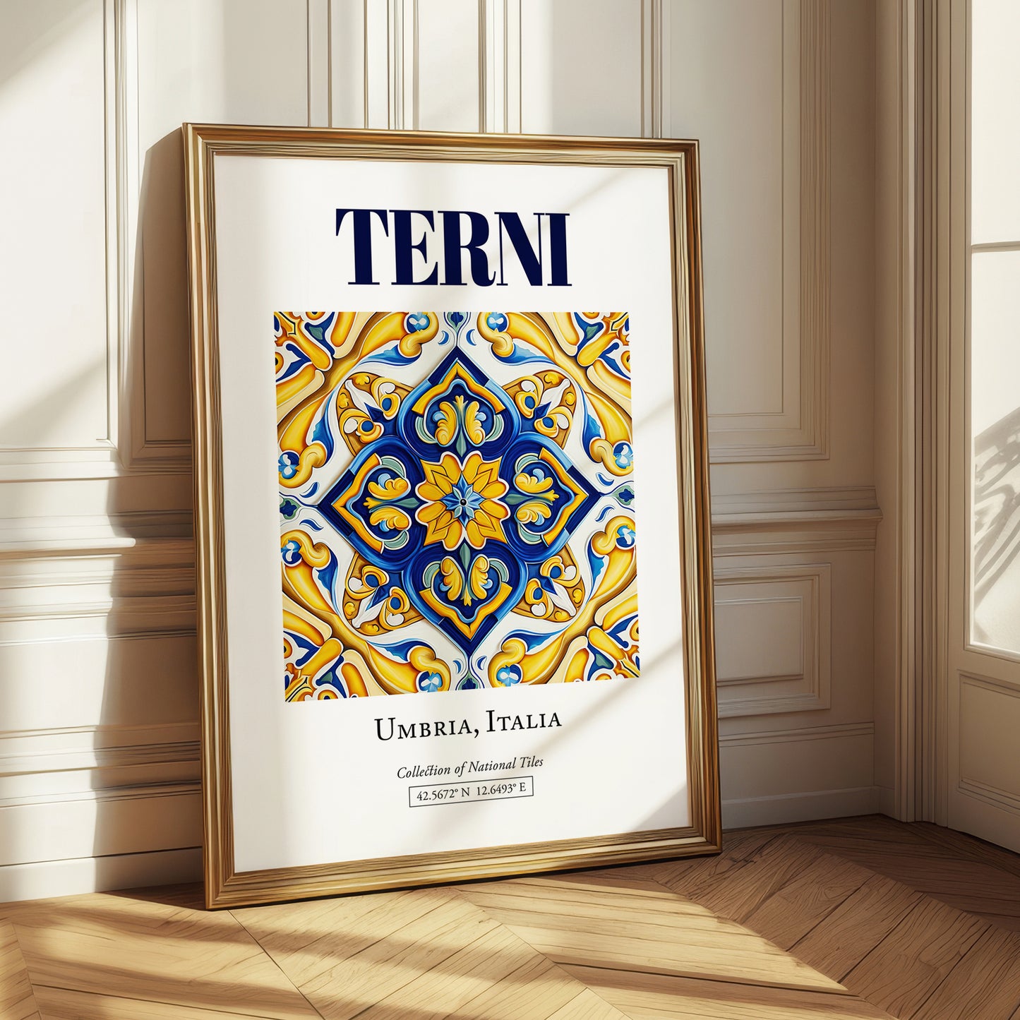 Terni, Italy – Illustrated Travel Poster, styled in a charming Paris street view