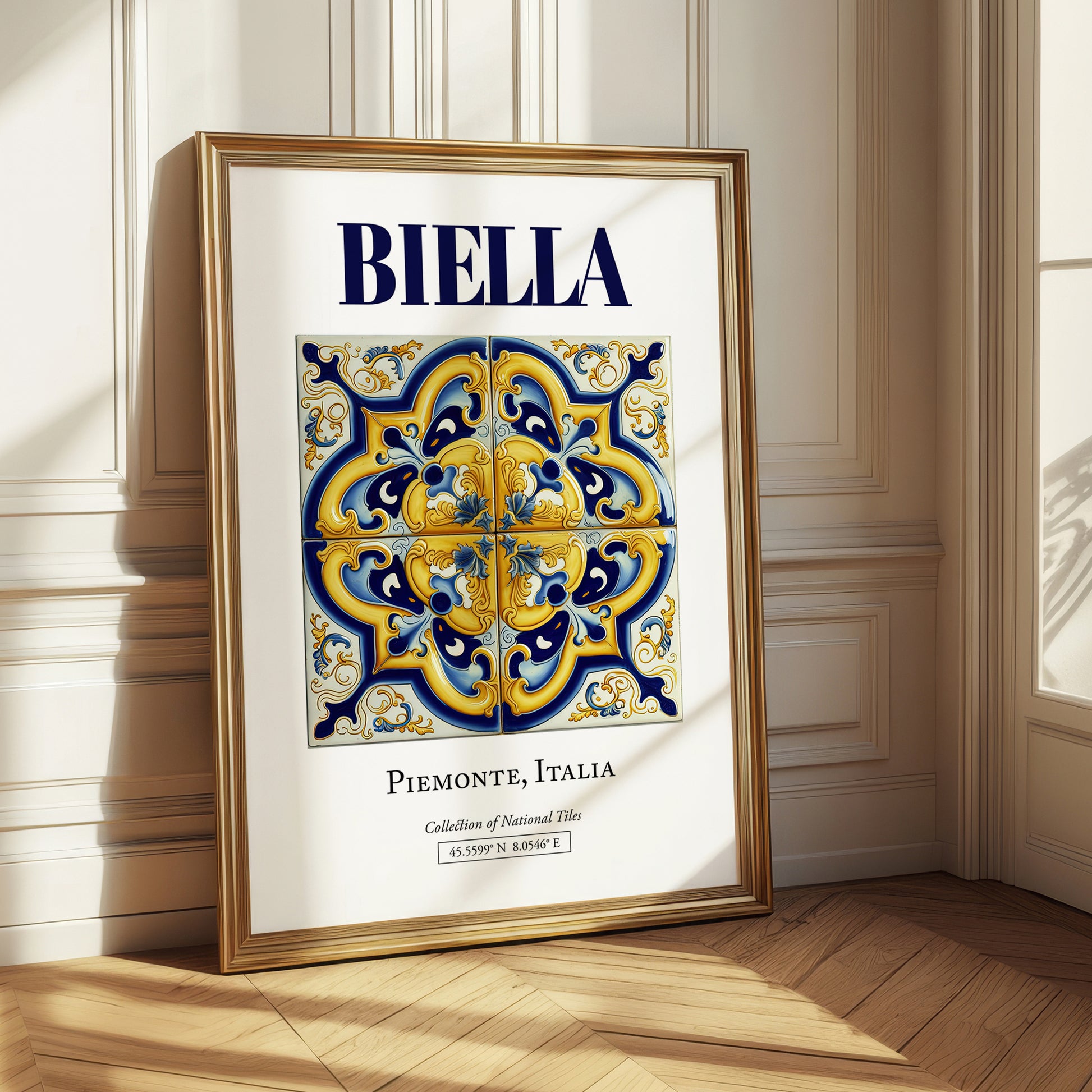Biella, Italy – Travel Poster, styled in a charming Paris street view