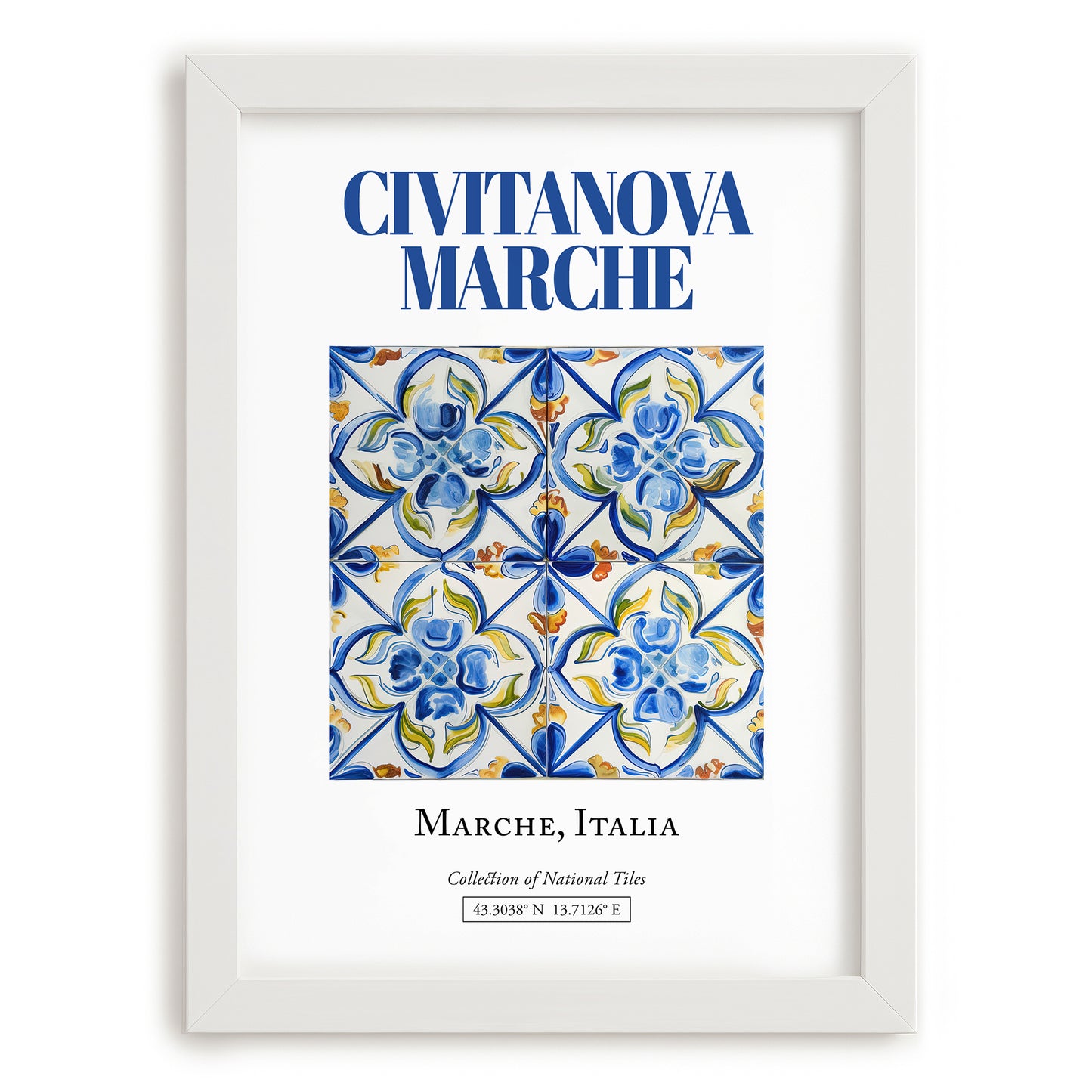 Civitanova Marche, Italy – Travel Print, placed in minimal white frame