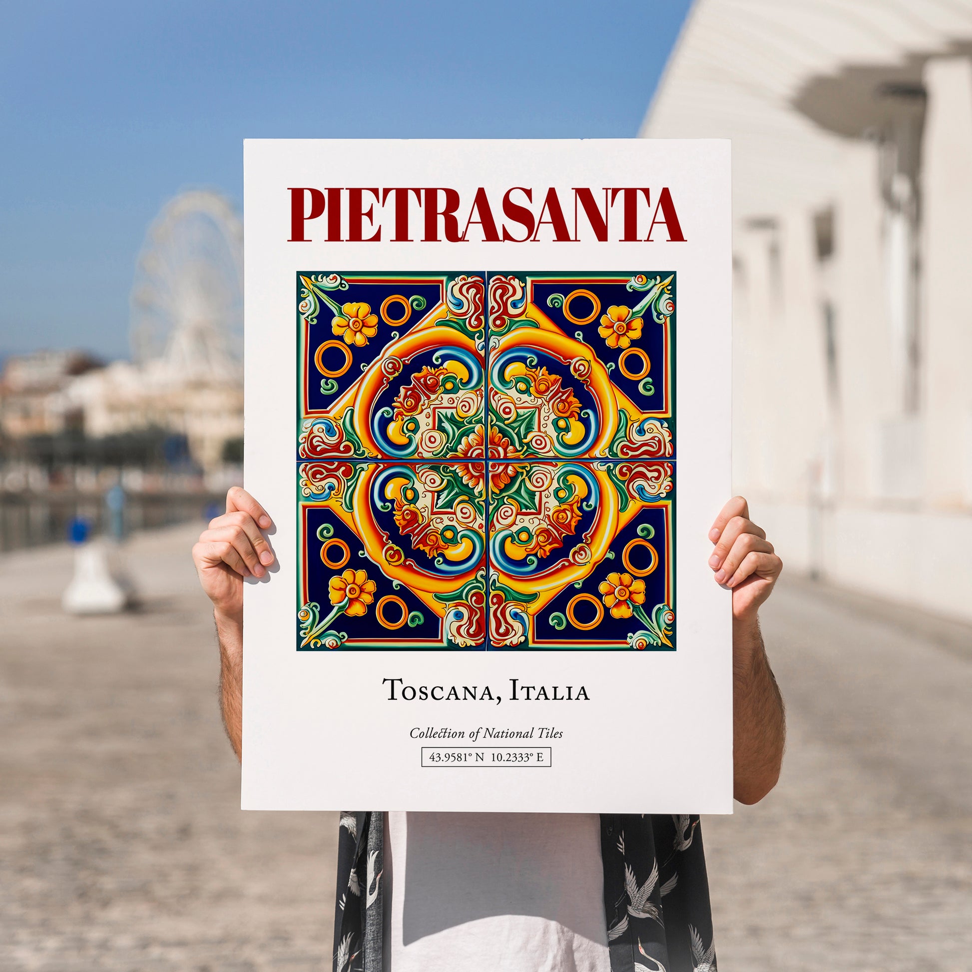 Pietrasanta, Italy – Travel Wall Art, no-text version framed in wood