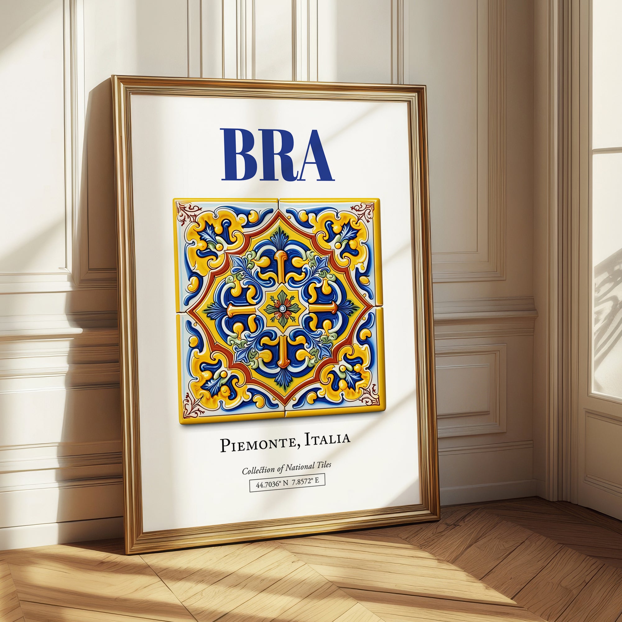 Bra, Italy – Travel Memories Wall Print, styled in a charming Paris street view