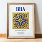 Bra, Italy – Travel Memories Wall Print, in wooden frame leaning on the floor
