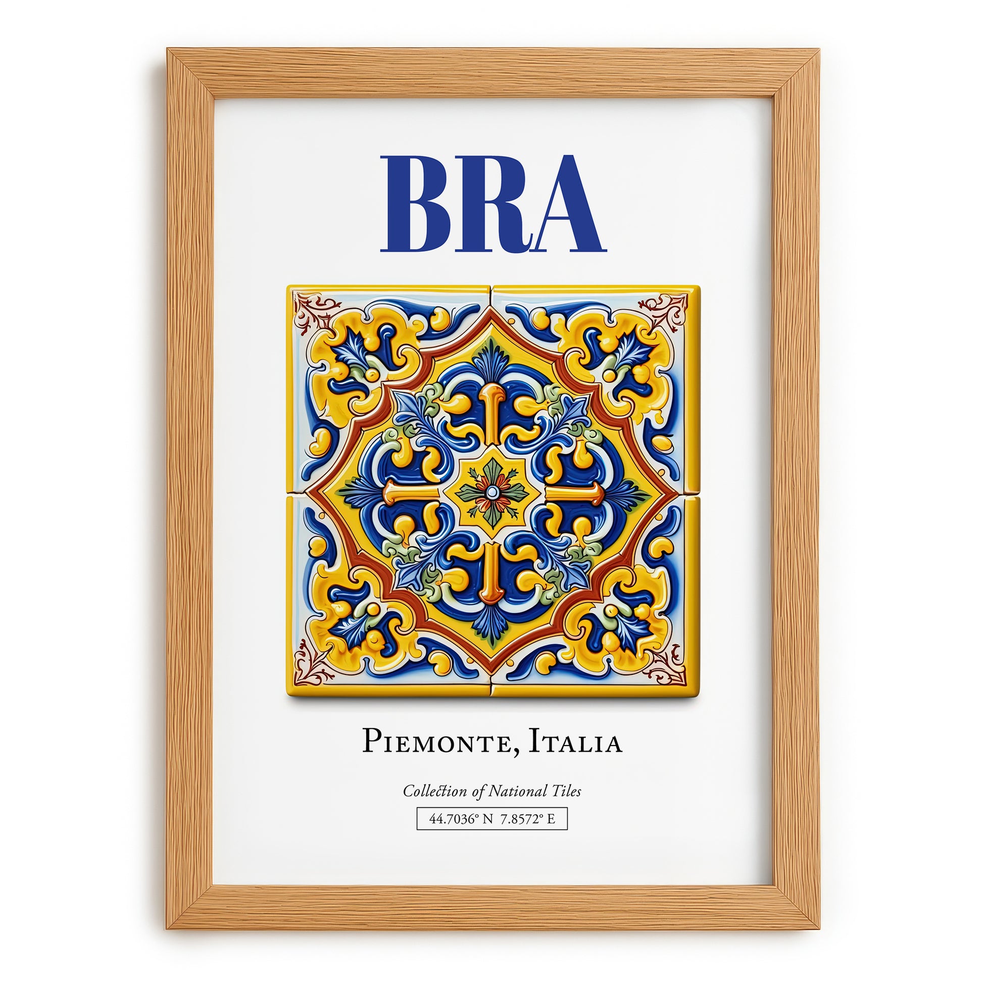Bra, Italy – Travel Memories Wall Print, set in oak frame
