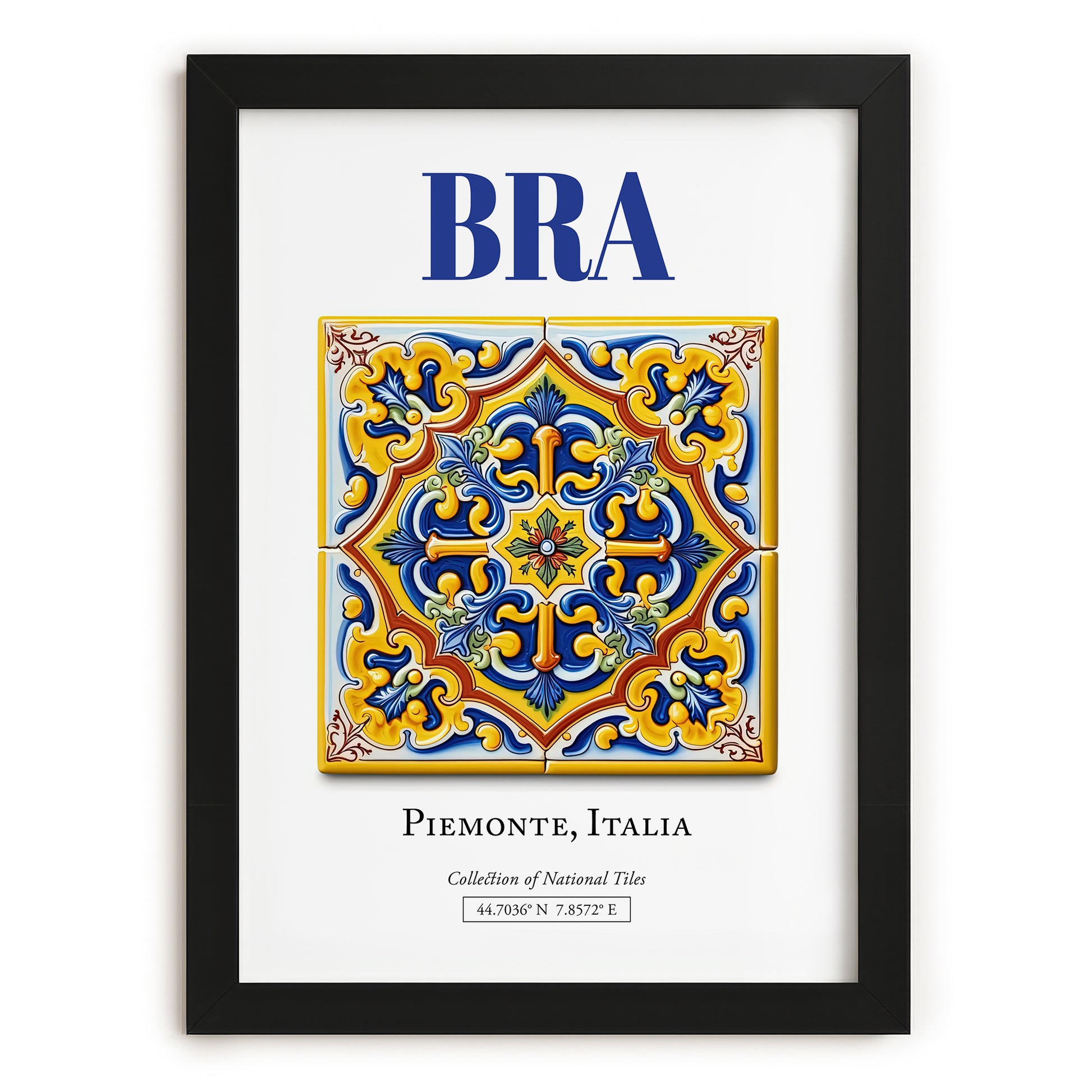 Bra, Italy – Travel Memories Wall Print, in sleek black frame