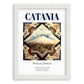 Catania, Italy – Travel Print, placed in minimal white frame