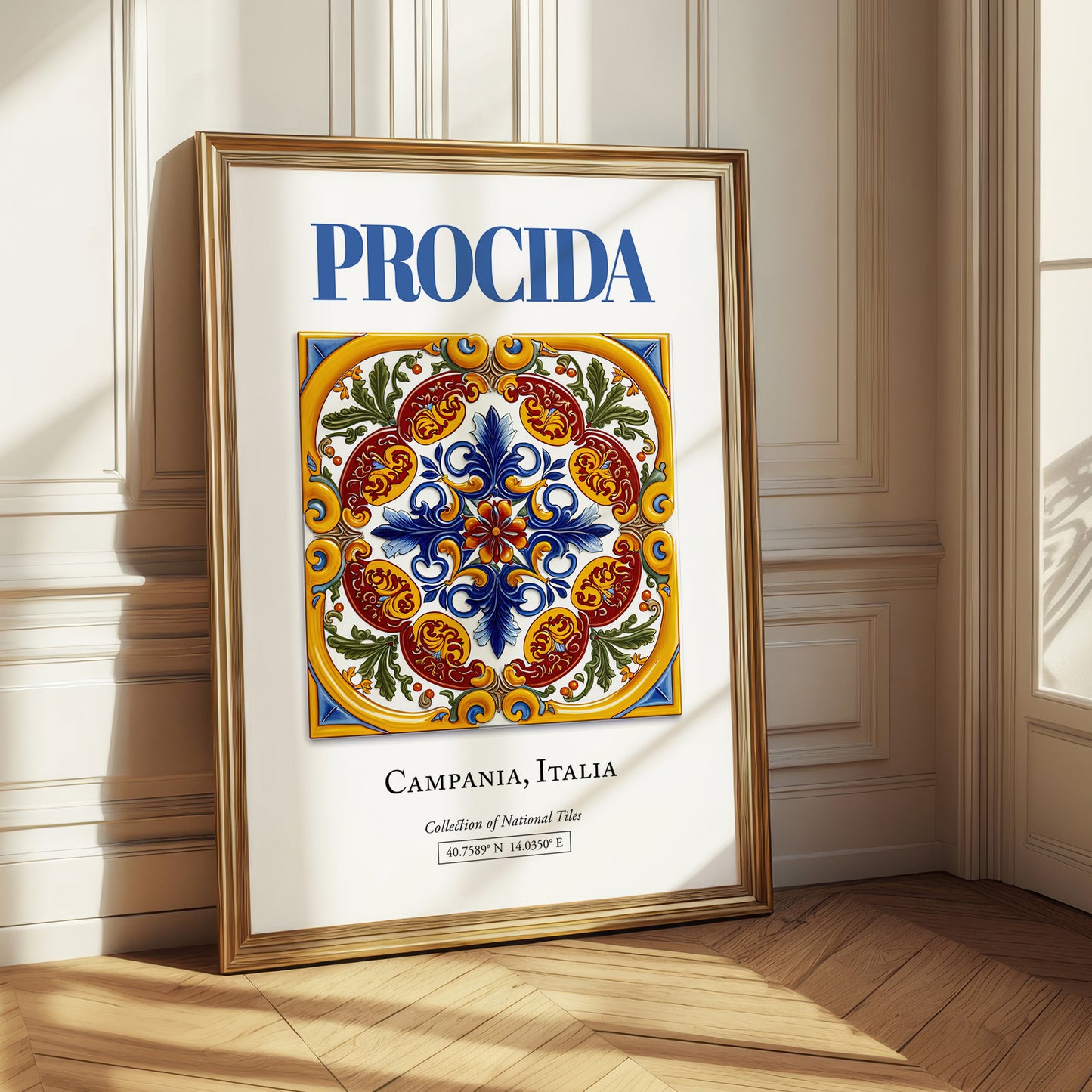Procida, Italy – Travel Poster, styled in a charming Paris street view