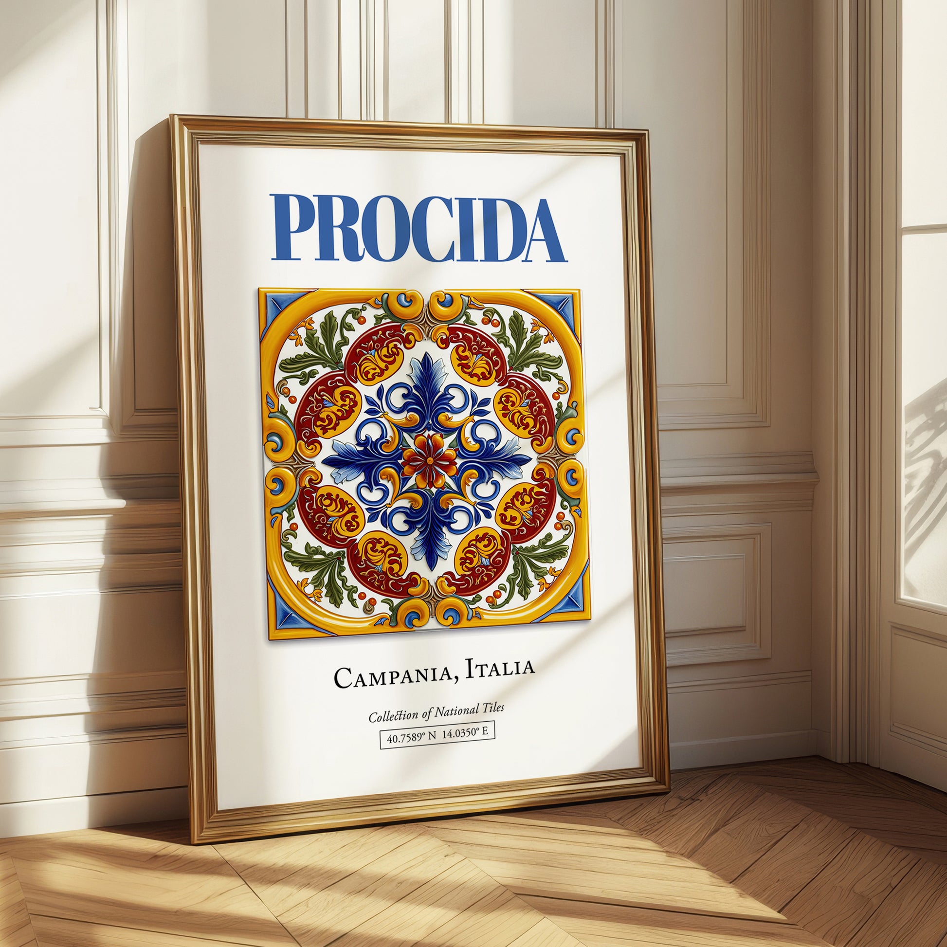 Procida, Italy – Travel Poster, styled in a charming Paris street view