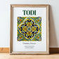 Todi, Italy – Travel Print, in wooden frame leaning on the floor