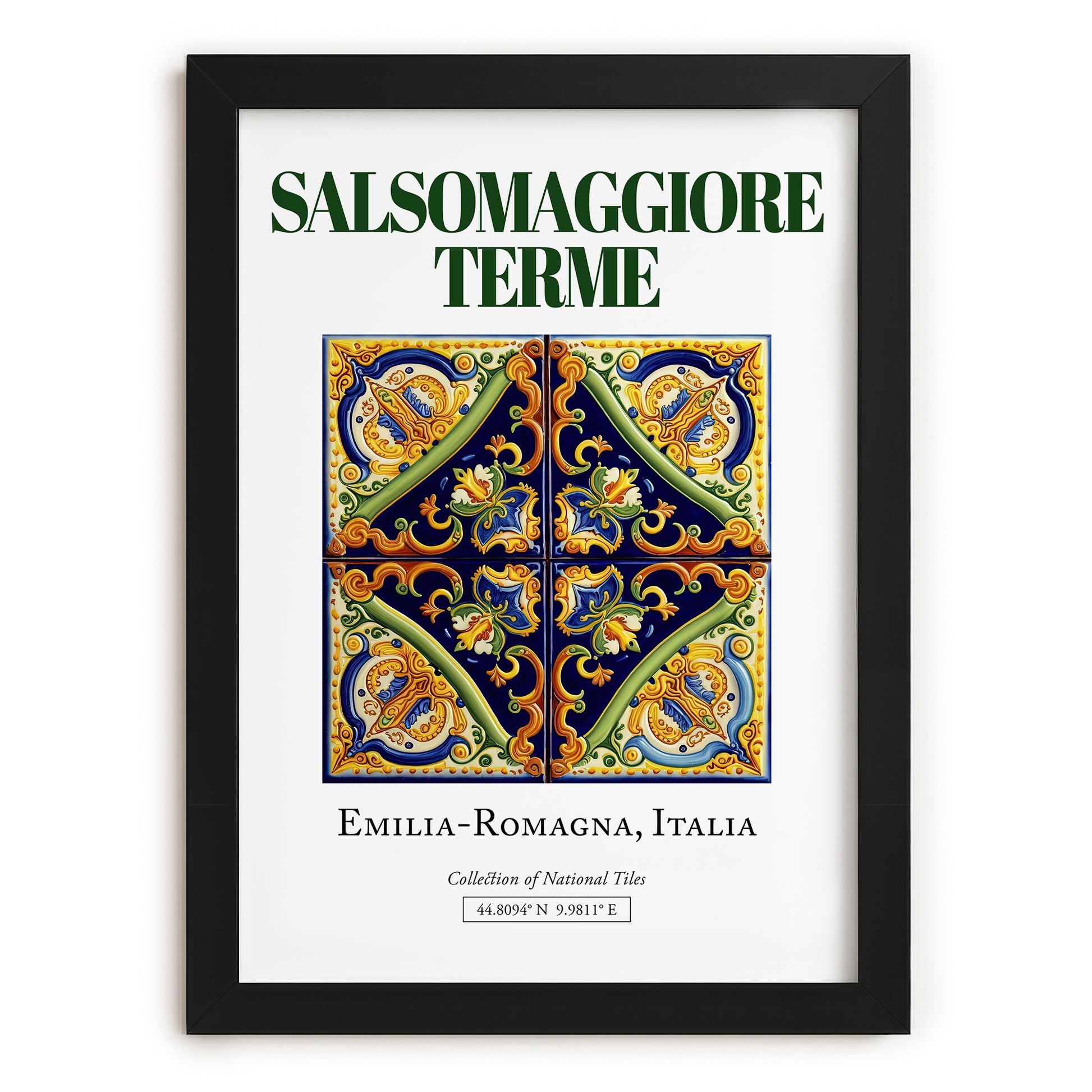 Salsomaggiore Terme, Italy – Architectural Travel Art, in sleek black frame