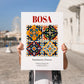 Bosa, Italy – Travel Wall Art, no-text version framed in wood