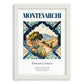Montevarchi, Italy – Travel Poster, placed in minimal white frame