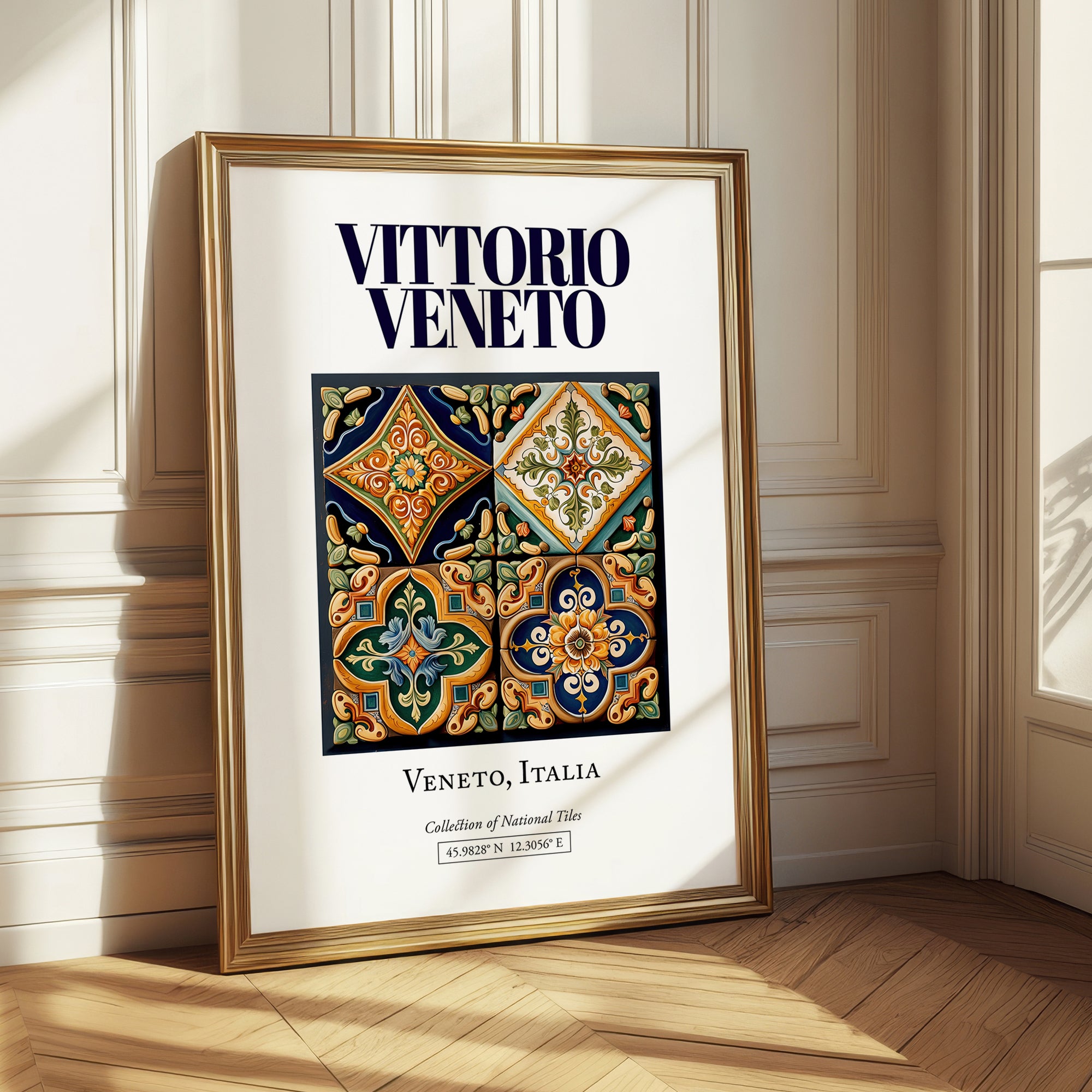 Vittorio Veneto, Italy – Travel Poster, styled in a charming Paris street view