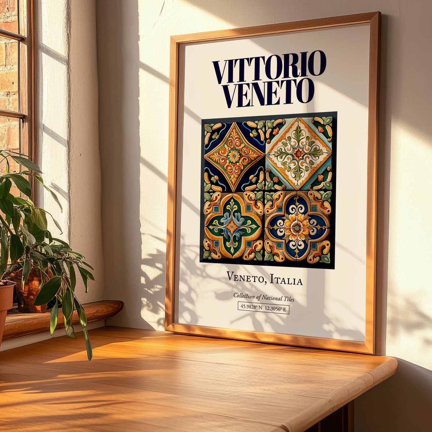 Vittorio Veneto, Italy – Travel Poster, clean layout with no caption