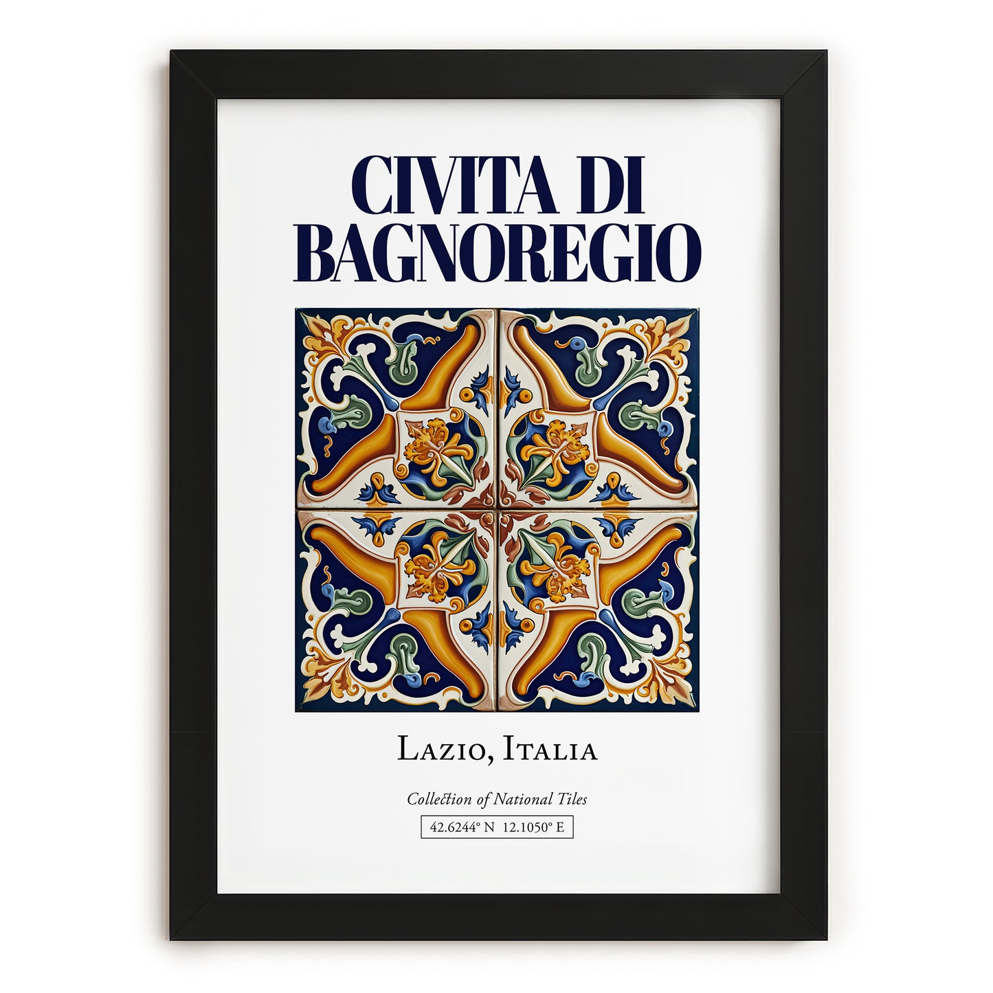 Civita di Bagnoregio, Italy – Travel Print, in sleek black frame