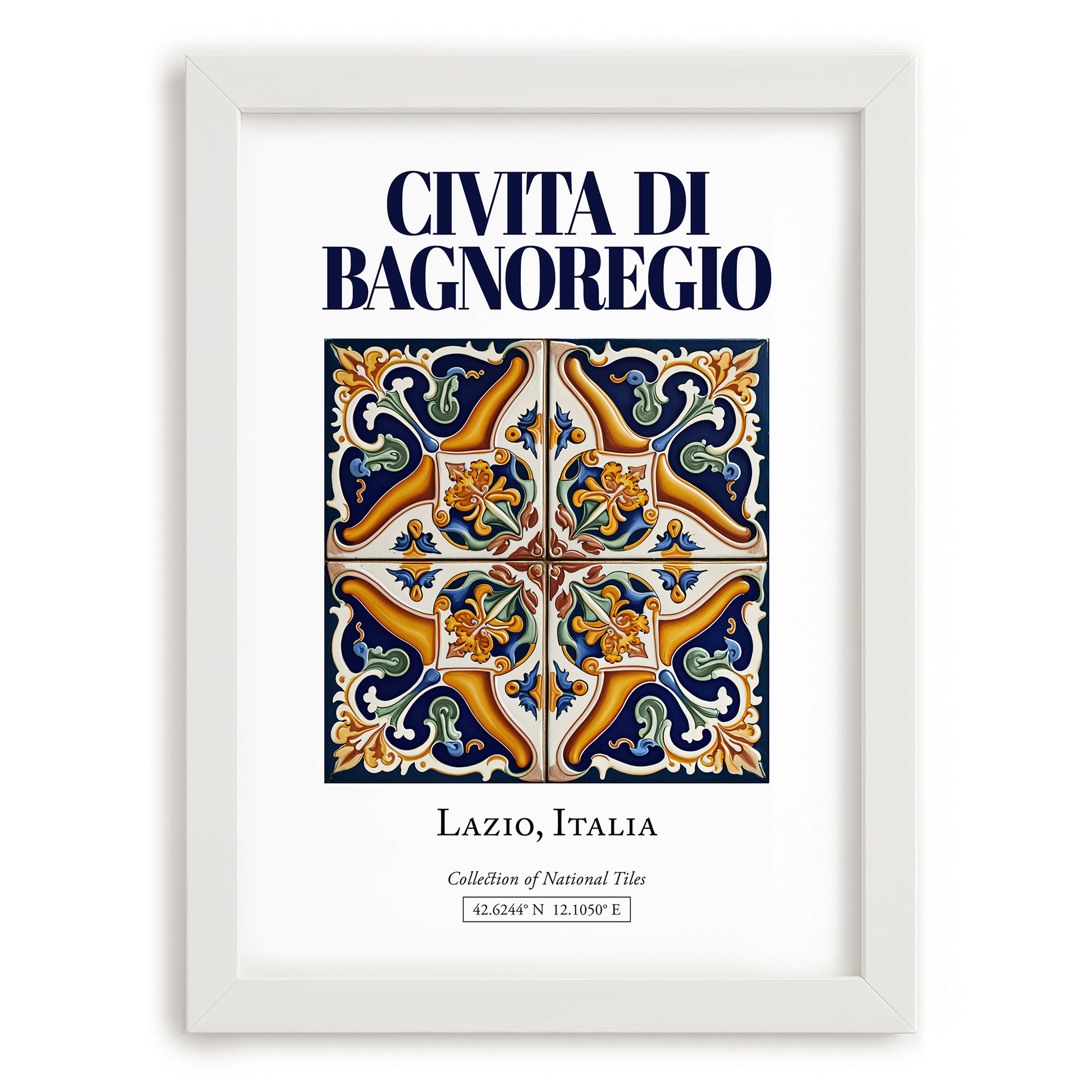 Civita di Bagnoregio, Italy – Travel Print, placed in minimal white frame