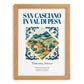 San Casciano in Val di Pesa, Italy – Travel Poster, set in oak frame