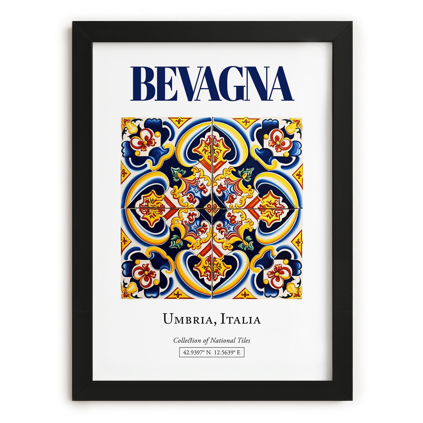Bevagna, Italy – Travel Print, in sleek black frame