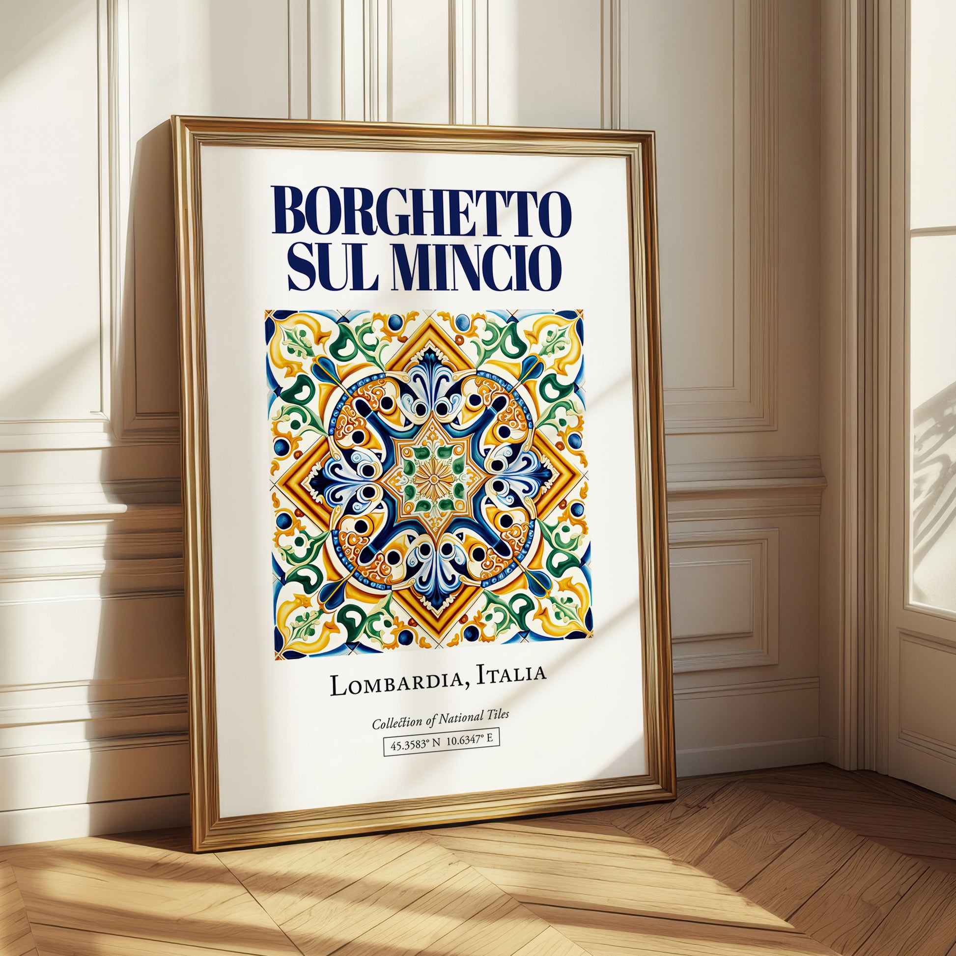 Borghetto sul Mincio, Italy – Travel Print, styled in a charming Paris street view