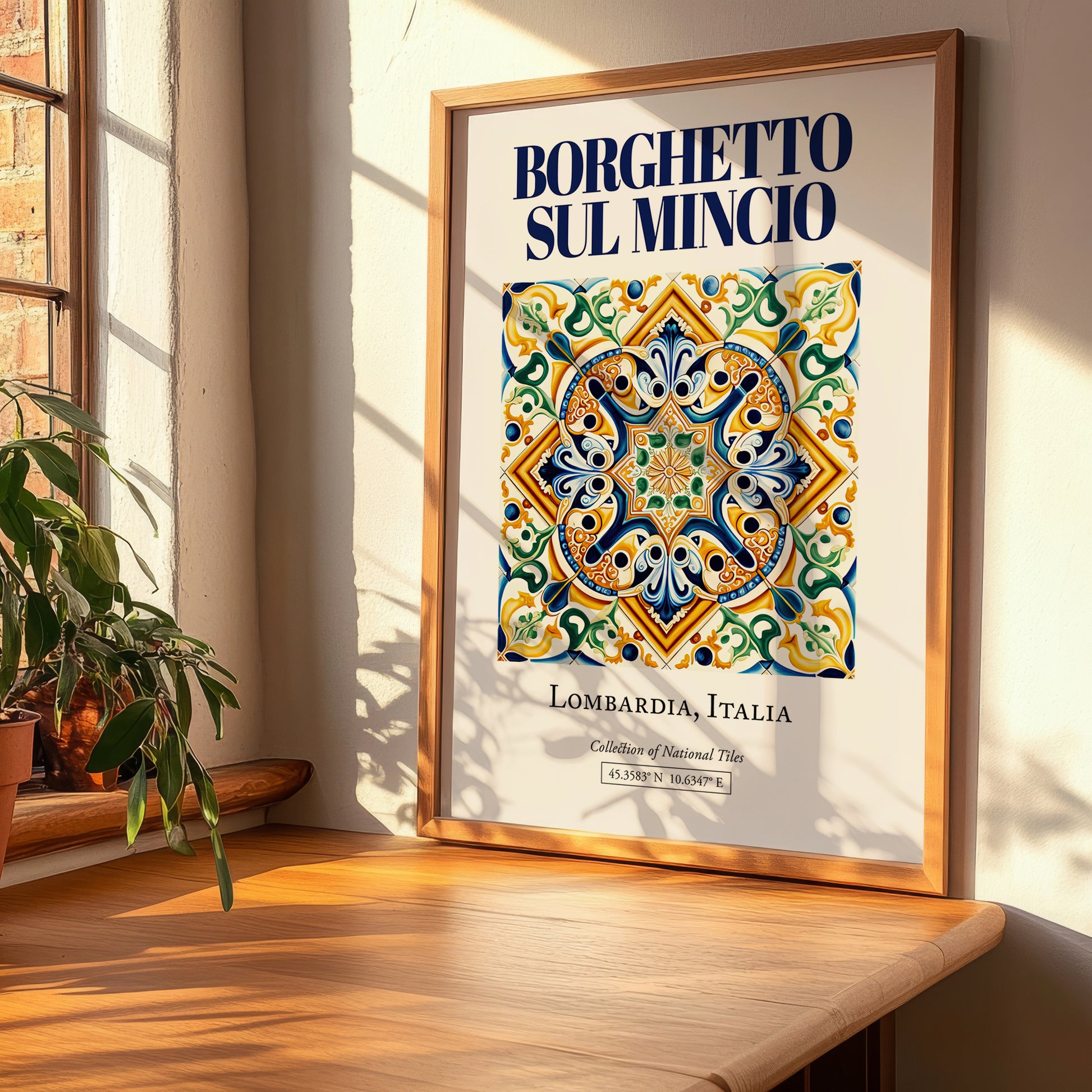 Borghetto sul Mincio, Italy – Travel Print, clean layout with no caption