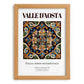 Valle d'Aosta, Italy – Travel Poster, set in oak frame