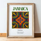 Jamaica, Jamaica – Travel Poster, in wooden frame leaning on the floor