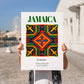Jamaica, Jamaica – Travel Poster, no-text version framed in wood