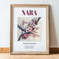 Nara, Japan – Wanderlust-Inspired Poster, in wooden frame leaning on the floor