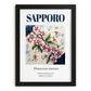 Sapporo, Japan – Global Cities Wall Print, in sleek black frame