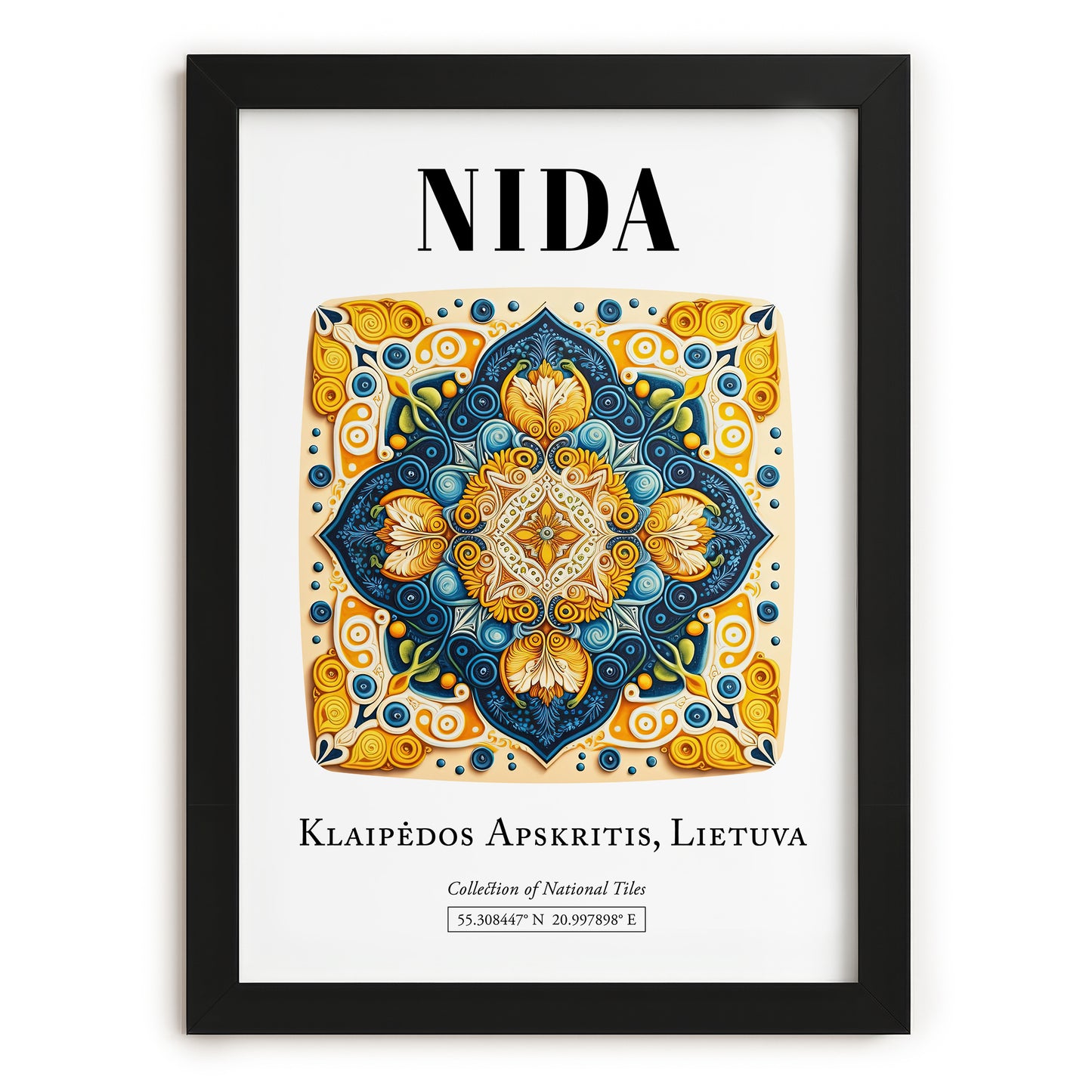 Nida, Lithuania – Wanderlust-Inspired Poster, in sleek black frame